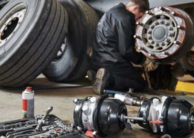 this image shows truck brake service in Henderson, Nevada